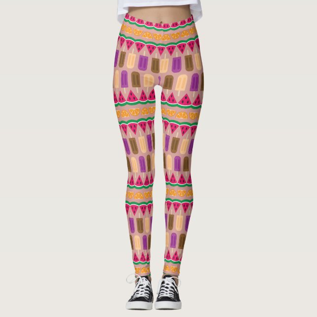 Leggings Légumineuses de sucreries d'été (Devant)
