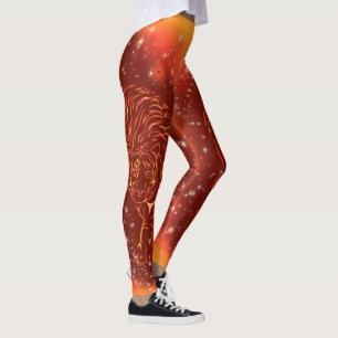 Leggings Légumineuses De Tigre Courant En Galaxie Starry Ni