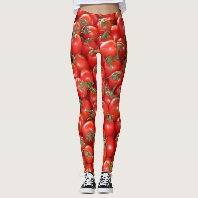 Leggings Légumineuses de tomates rouges (Devant)