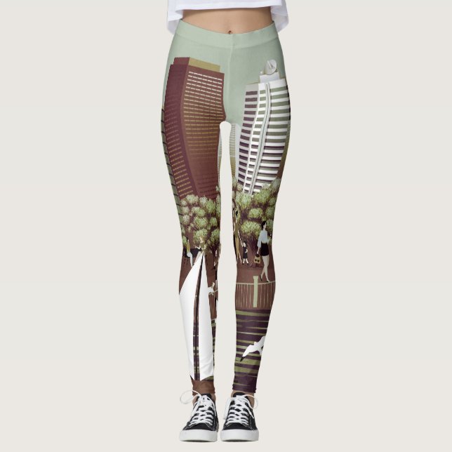 Leggings Légumineuses du paysage urbain (Devant)