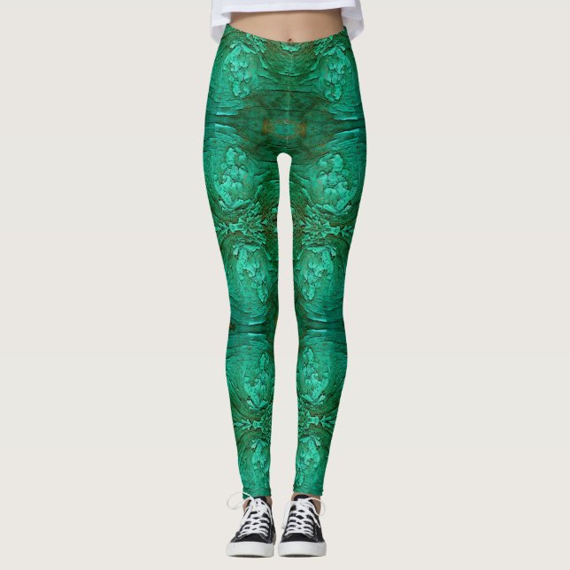 Leggings Légumineuses en bois vert. (Devant)