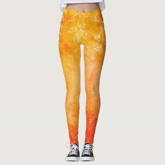 Leggings Légumineuses en terre cuite dessinées à la main