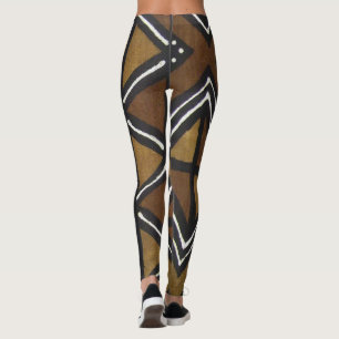 Leggings Légumineuses en tissu de boue africaine imprimé