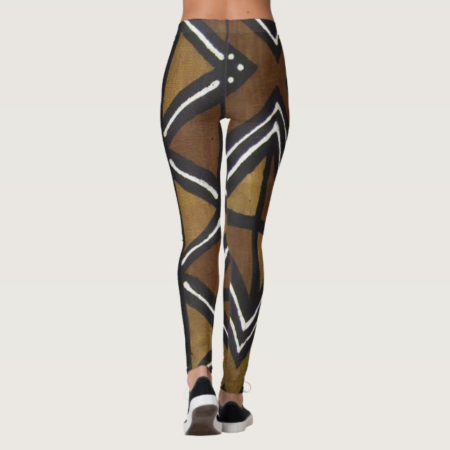 Leggings  Légumineuses en tissu de boue africaine imprimées (Dos)