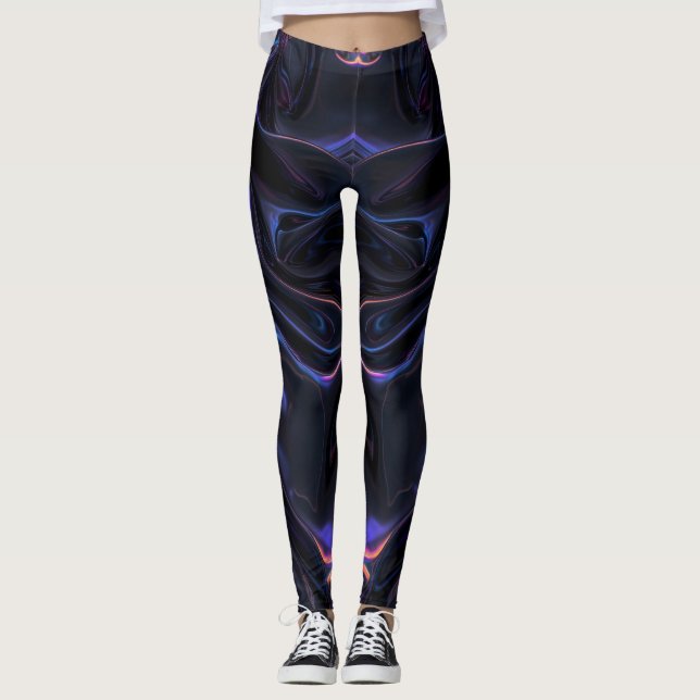 Leggings Légumineuses modernes avec transition couleur abst (Devant)