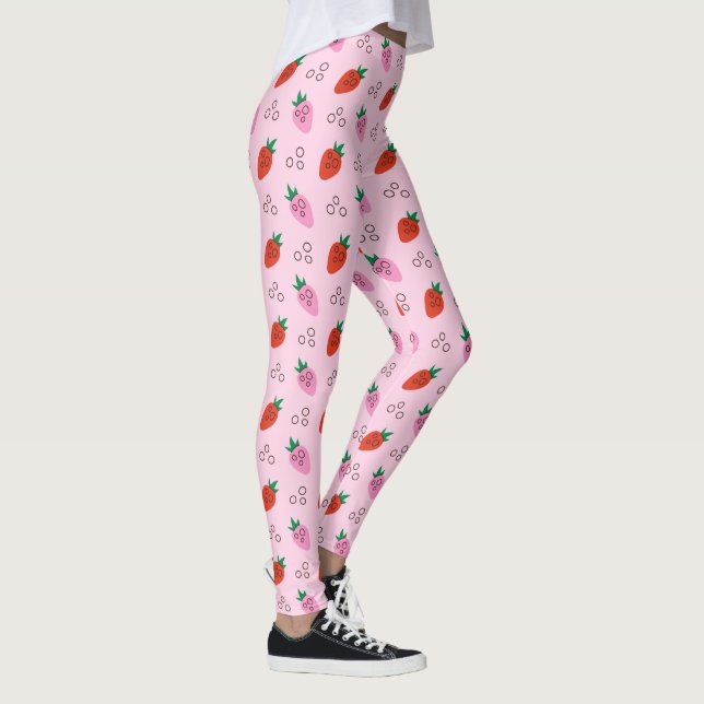 Leggings Légumineuses Motifs aux fraises (Droite)