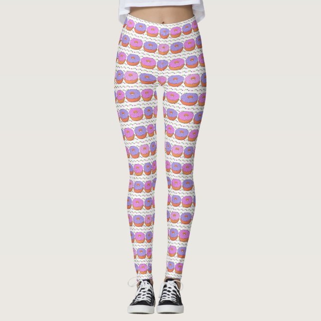 Leggings Légumineuses Motifs de beignes (Devant)