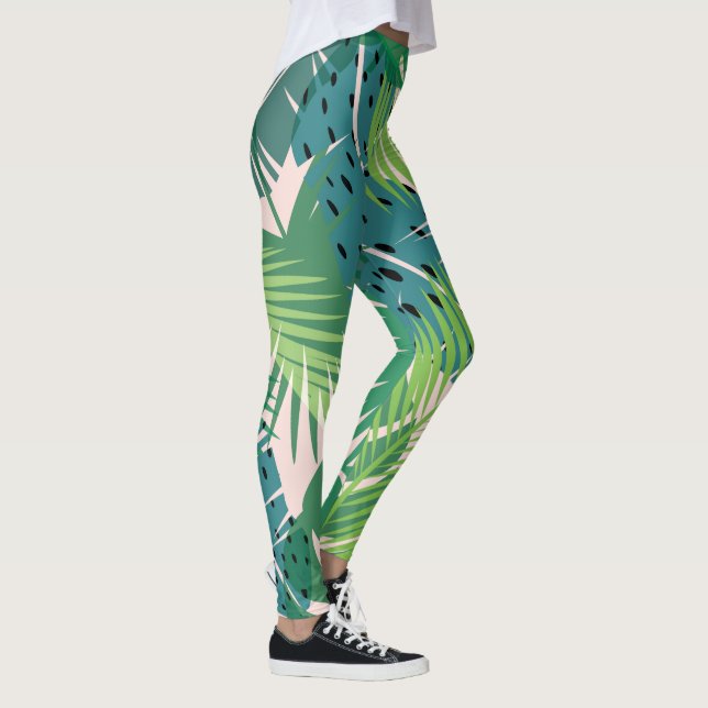 Leggings Légumineuses Motifs Palm Leaf (Droite)