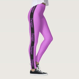 Leggings Légumineuses roses pour femmes, pantalon de yoga,