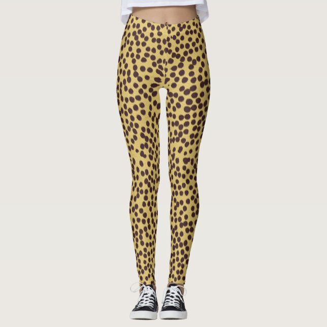 Leggings Légumineuses toutes-imprimées Motif de fourrure de (Devant)