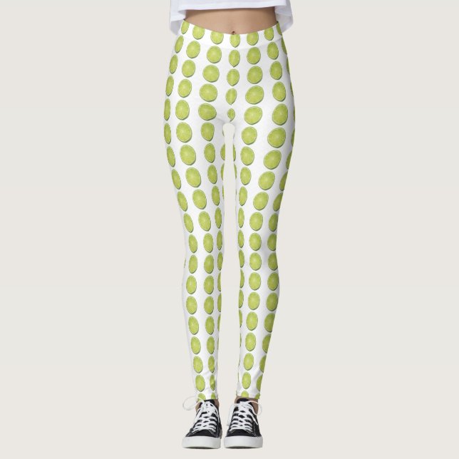 Leggings Légumineuses - Tranches de chaux 2 (Devant)