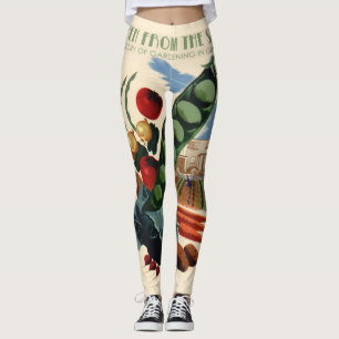 Leggings Légumineuses vintages à ceinture de verdure
