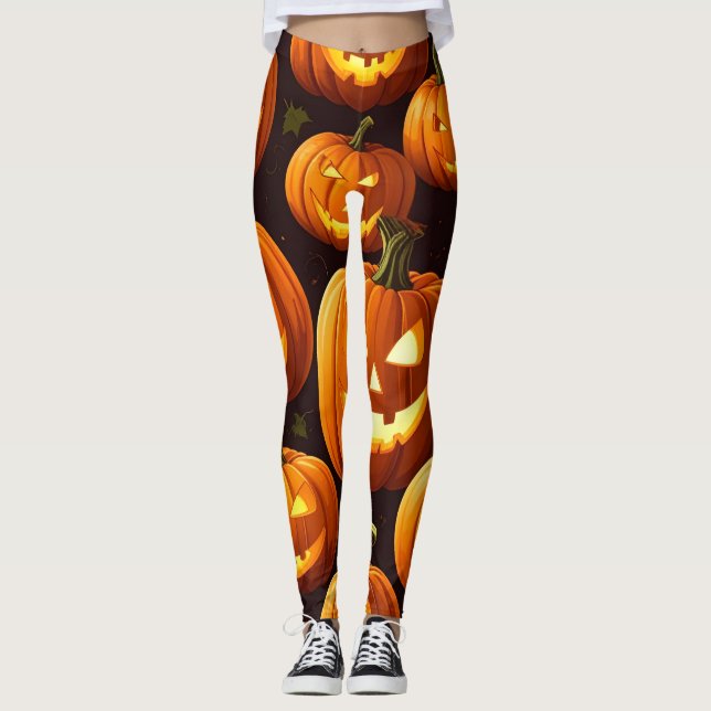 Leggings L'émeute de la citrouille (Devant)
