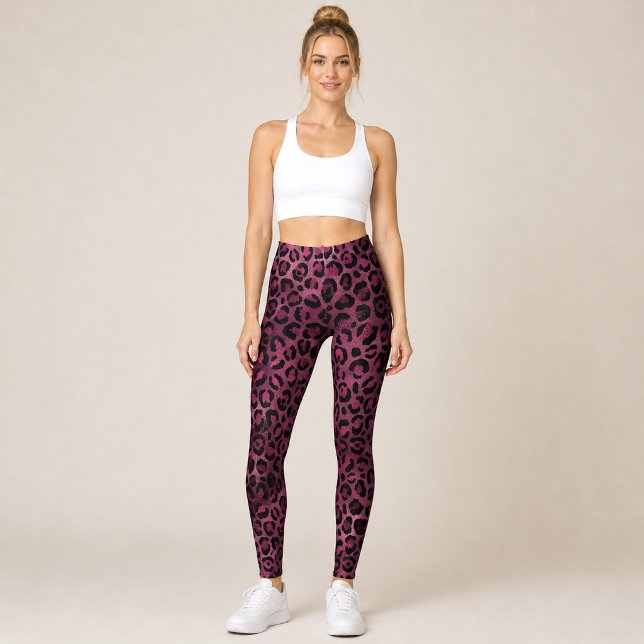 Leggings Léopard Bourgogne (Créateur téléchargé)