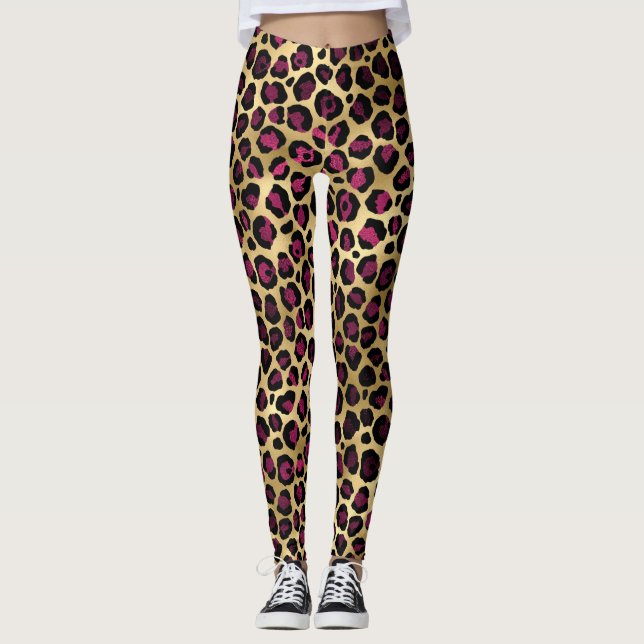 Leggings Leopard de Bourgogne (Devant)