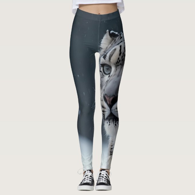Leggings Léopard des neiges (Devant)