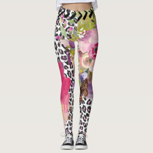 Leggings Léopard génial et guêtres florales