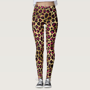 Leggings Leopard Gift, Wild Cat Safari, Hommes Femmes Enfan
