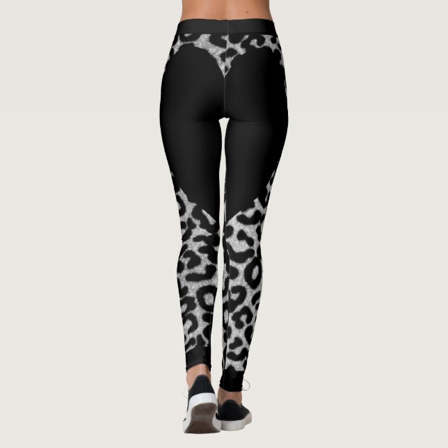 Leggings Léopard noir (Dos)