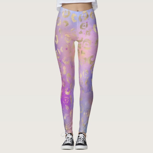 Leggings Leopard Peinture Series Design 8 (Devant)