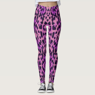 Leggings Léopard Poster de animal du Motif de Tigre pourpre