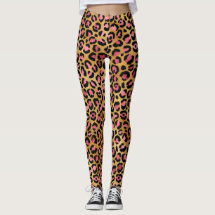 Leggings Leopard rose or