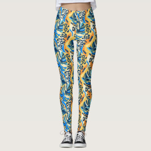Leggings Léopard tropical