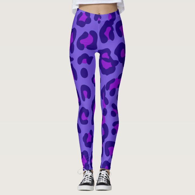 Leggings léopards de bleuets (Devant)