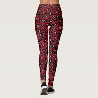 Leggings léopards rouges