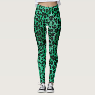 Leggings léopards verts