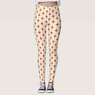 Leggings L'ère atomique les années 50 démarre - Rouge rétro