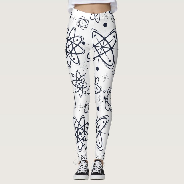 Leggings L'ère atomique : Motifs modernes du milieu du sièc (Devant)