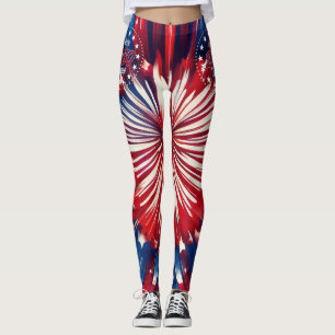 Leggings Les 250 ans d'Amérique 1776-2026 Feux d'artifice R