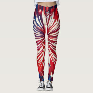 Leggings Les 250 ans d'Amérique 1776-2026 Feux d'artifice R