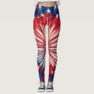 Leggings Les 250 ans d'Amérique 1776-2026 Feux d'artifice R