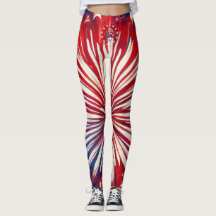 Leggings Les 250 ans d'Amérique 1776-2026 Feux d'artifice R