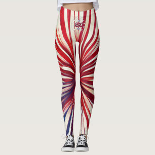 Leggings Les 250 ans d'Amérique 1776-2026 Feux d'artifice R