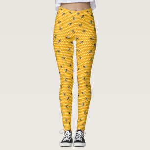 Leggings Les abeilles de miel sur le peigne de miel