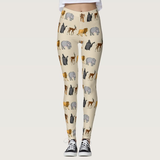 Leggings Les animaux de la jungle (Devant)