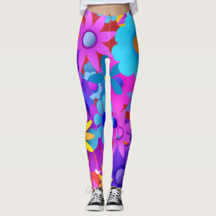 Leggings Les années 70 60 ans rétro Motif