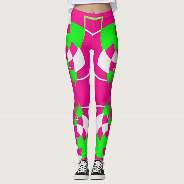 Leggings les années 80 dénomment le pantalon heureux (Devant)