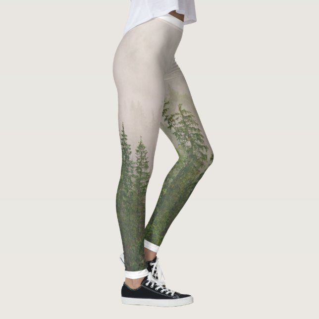 Leggings Les arbres de la forêt de Foggy (Droite)