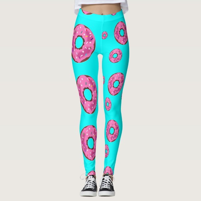 Leggings Les beignets de crème rose (Devant)