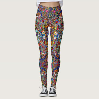 Leggings Les bijoux ont inspiré kaléïdoscopique coloré de