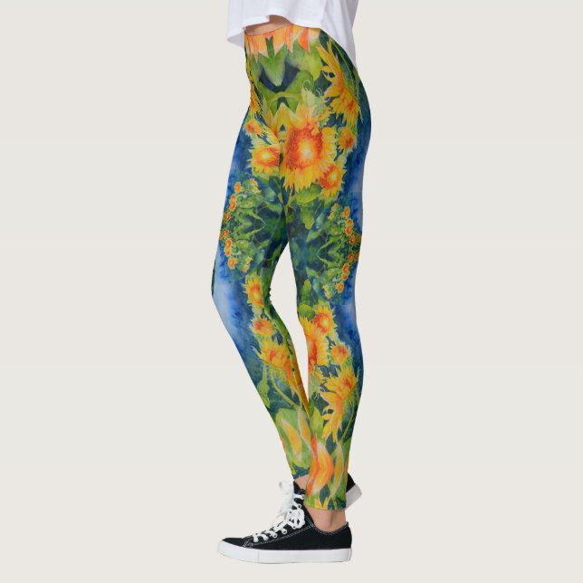 Leggings les champs de tournesol pour toujours (Gauche)