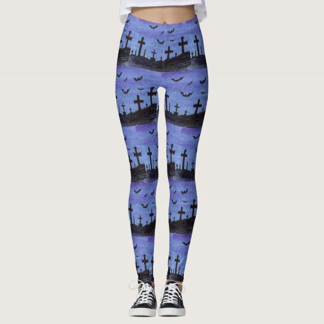 Leggings Les chauves-souris dans le cimetière (Devant)