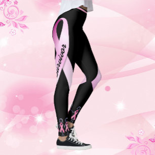 Leggings Les dames au ruban rose personnalisent les jambes 