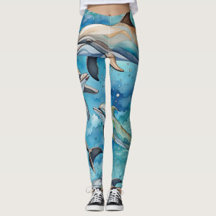 Leggings Les dauphins nageant dans la mer