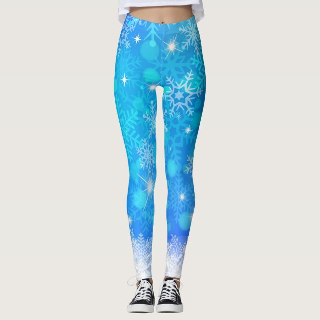 LEGGINGS LES DRAPEAUX DE NEIGE TOMBENT DU CIEL AU SOL (Devant)
