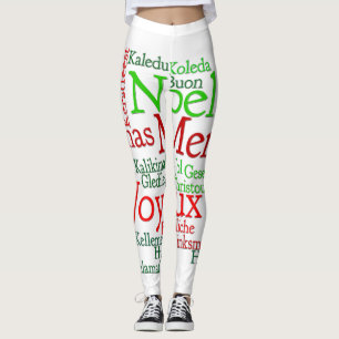 Leggings Les Fêtes De Noël Dans Le Monde Entier
